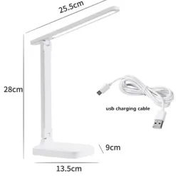 LED Desk Lamp Touch Sensor Reading Foldable Table Lamp Eye Caring Reading Light