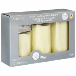LED Flame Pillar Candle Set by Ashland®