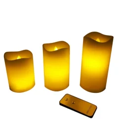 LED Flame Pillar Candle Set by Ashland®