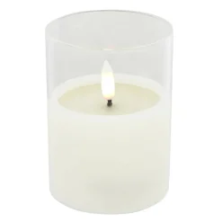 4" LED Glass Wax Flickering Candle by Ashland®