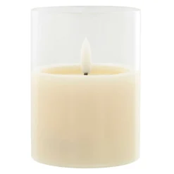 4" LED Glass Wax Flickering Candle by Ashland®