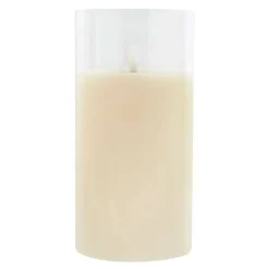 8" LED Glass Wax Flickering Candle by Ashland®