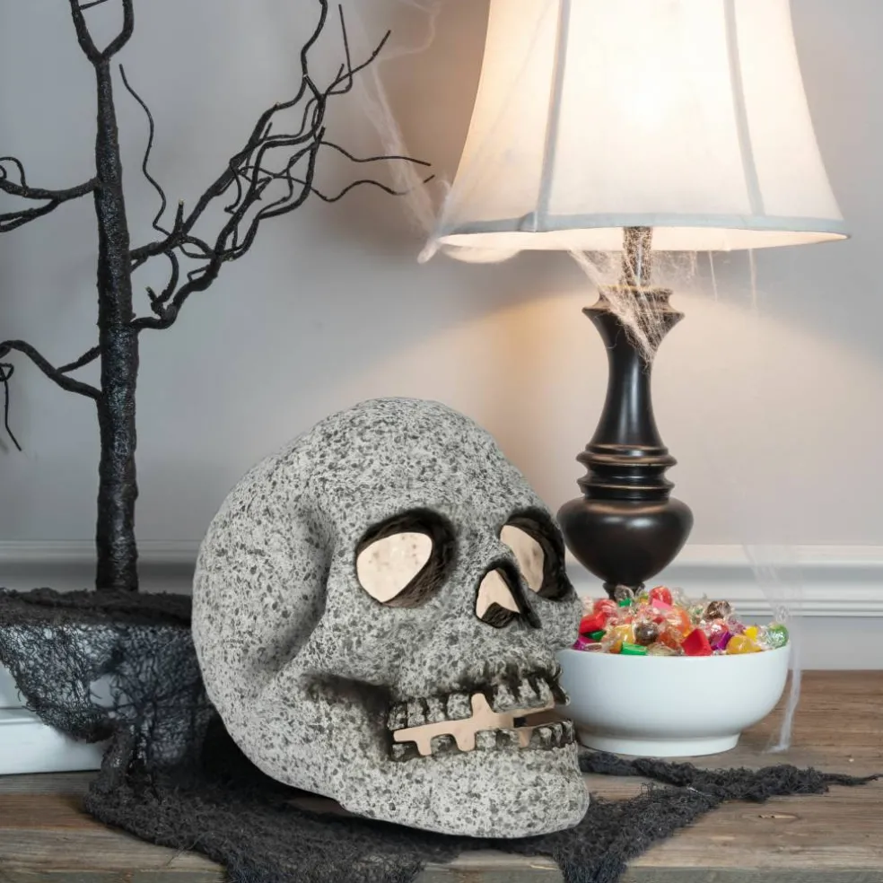 12.5" LED Lighted Stone Skull by Ashland®