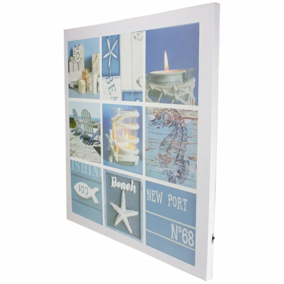 LED Lighted Summer Fun Beach Life Canvas Wall Art
