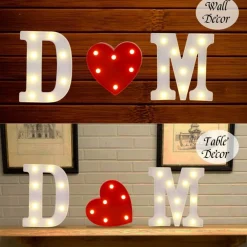 LED Light Up Letters, 26 Alphabet Marquee Letter Lights Sign - Letter A
