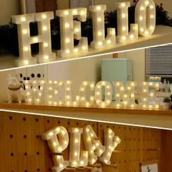 LED Light Up Letters, 26 Alphabet Marquee Letter Lights Sign - Letter A