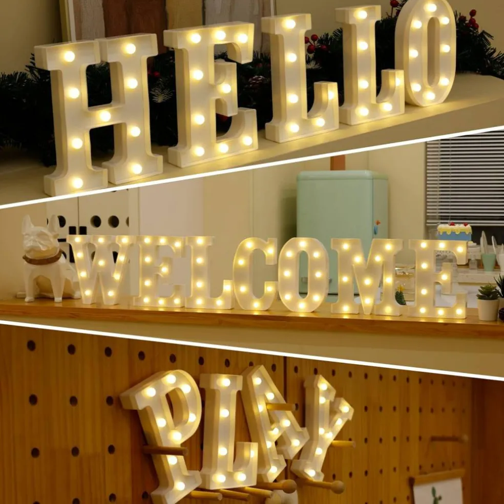 LED Light Up Letters, 26 Alphabet Marquee Letter Lights Sign - Letter A