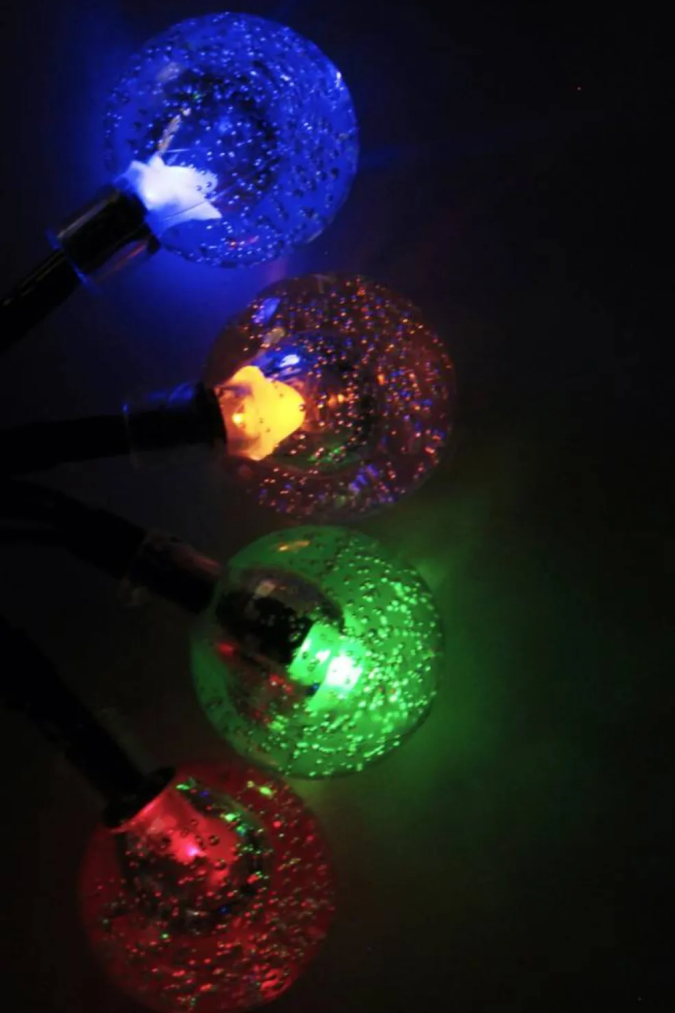 60 LED Solar Bubble String Lights 42ft Waterproof with 8 Modes