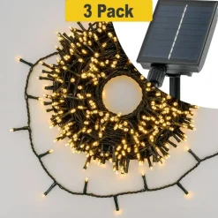 100 LED Solar Powered Outdoor String Lights Green Cable Waterproof Garden & Patio Decorative Fairy Lights