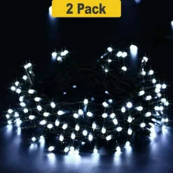 100 LED Solar String Lights with Green Wire for Outdoor Garden Decoration