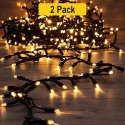 100 LED Waterproof Christmas String Lights Green Wire 32ft