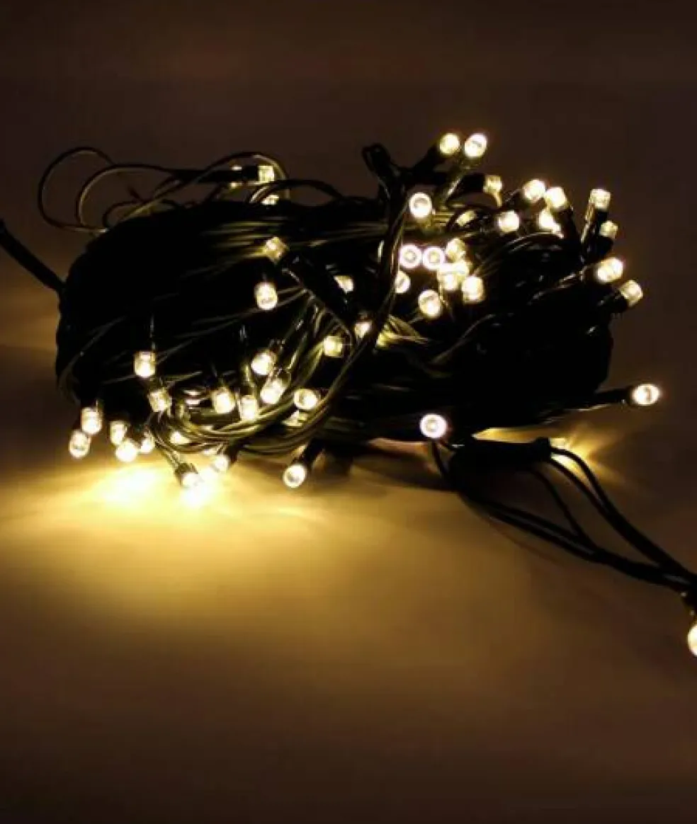 100 LED Waterproof Christmas String Lights Green Wire 32ft