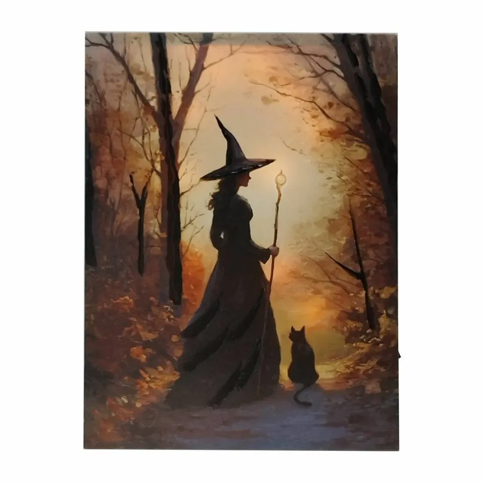 17.75" LED Witch with Scepter Wall Décor by Ashland®