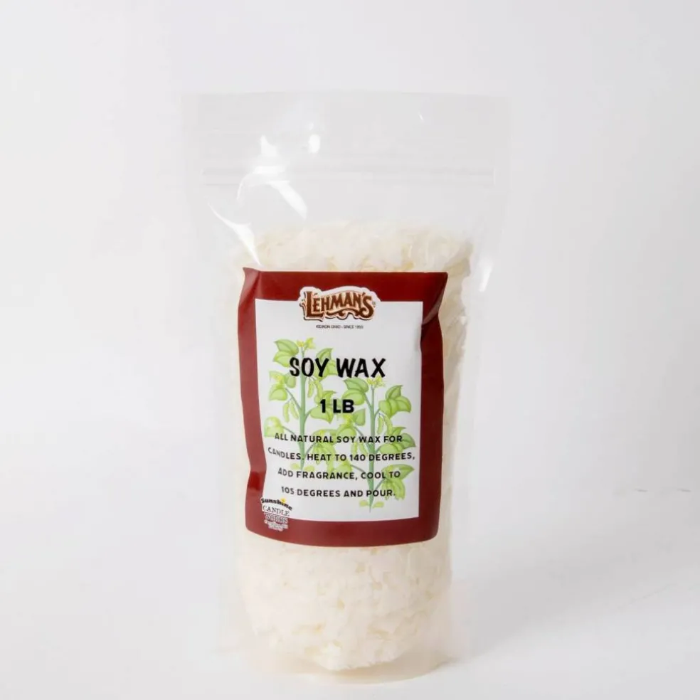 Lehman's Candle Making Soy Wax, All Natural, White Pellets, 1 Pound Bag