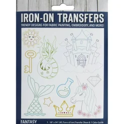 Leisure Arts Iron-On Transfer Fantasy, Embroidery Patterns, Aunt Martha'S, Iron On Embroidery Patterns Transfers, Hand Transfer Patterns, Aunt Martha'S Transfers