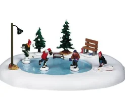 Lemax After School Hockey Match Animated Table Accent Battery Operated #94017