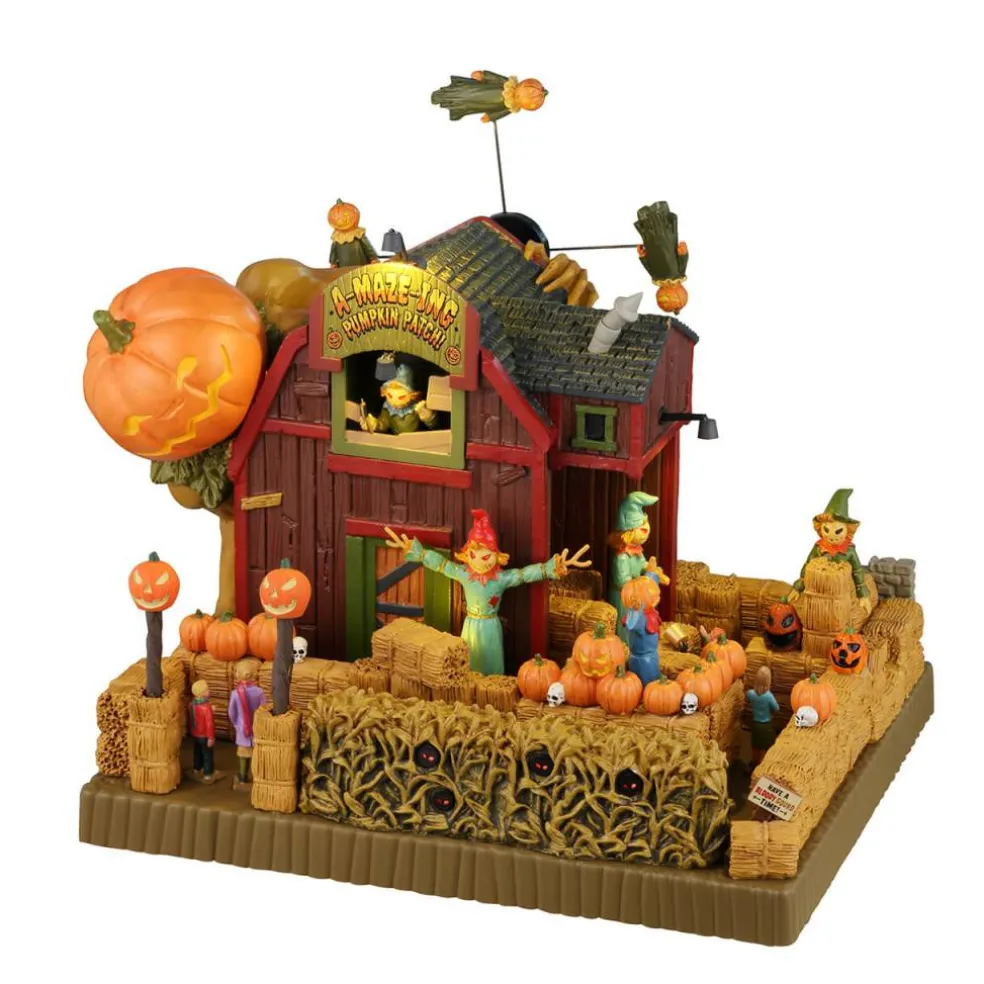 Lemax A-Maze-Ing Pumpkin Patch Animated Sights and Sounds Building #45219