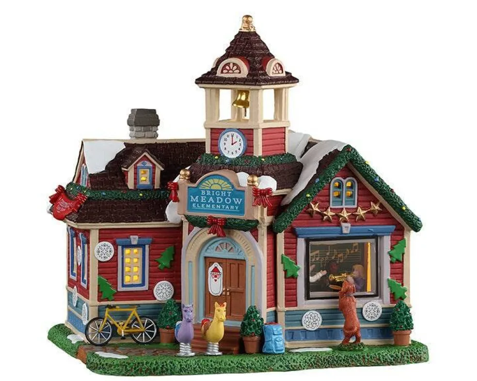 Lemax Bright Meadow Elementary Lighted Building #15766