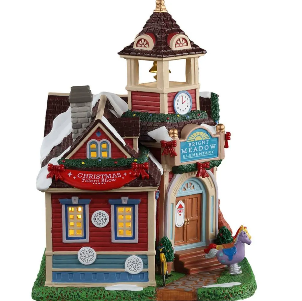 Lemax Bright Meadow Elementary Lighted Building #15766