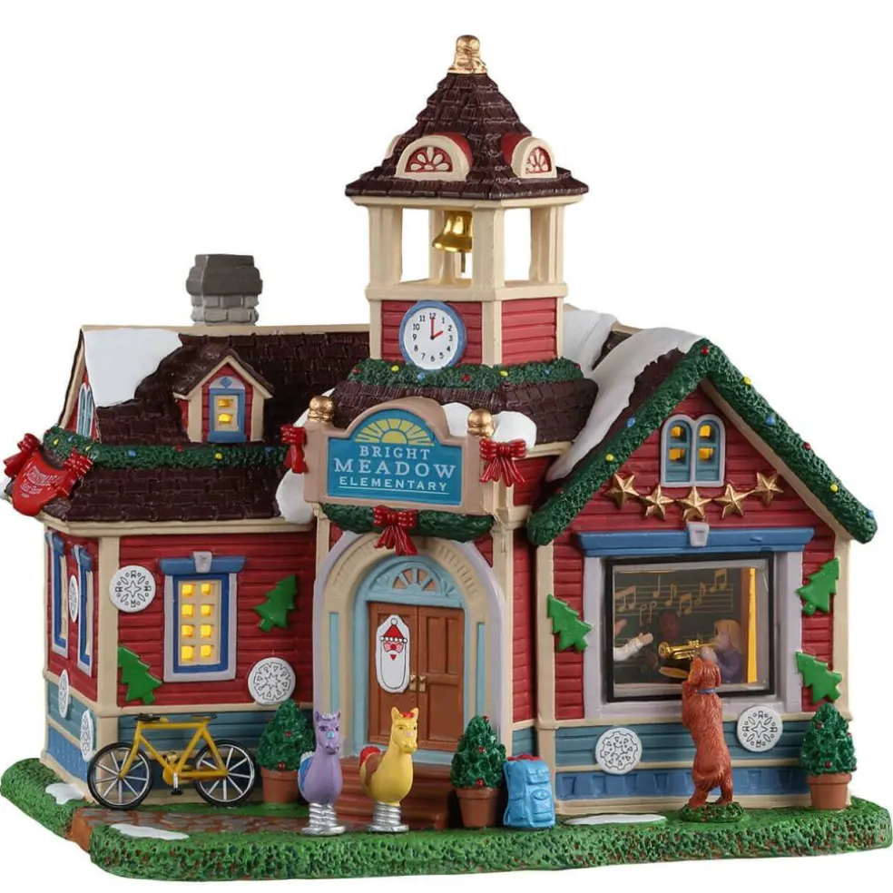 Lemax Bright Meadow Elementary Lighted Building #15766
