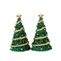 Lemax Classic Village Christmas Trees - 2 Piece Set