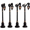 Lemax Colonial Street Lamp Lighted Accessory Set of 4 #54313