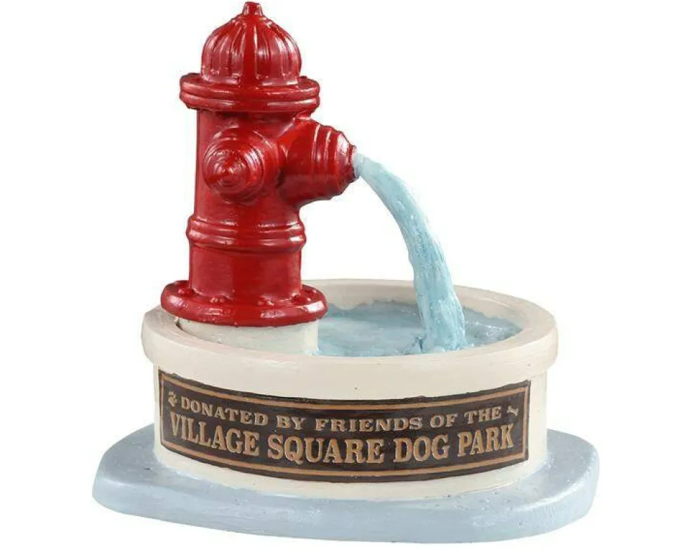 Lemax Dog Park Water Fountain Village Accessory #14843