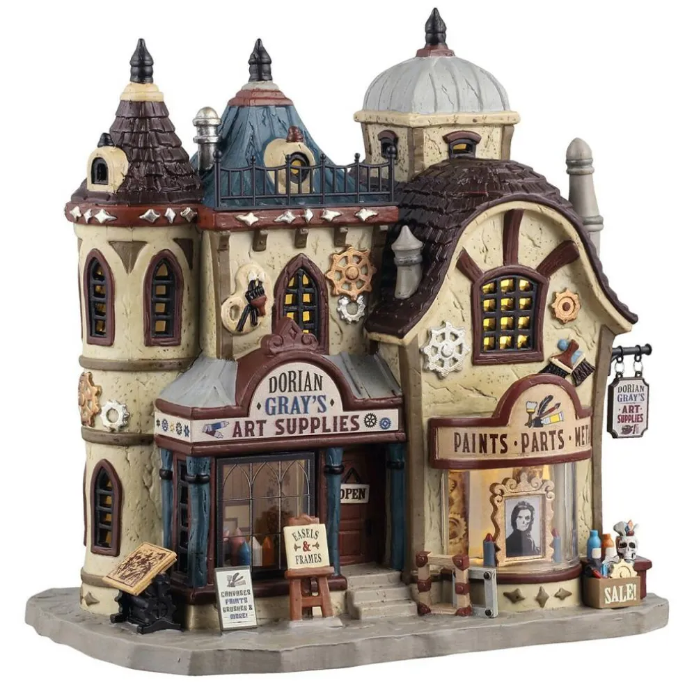 Lemax Dorian Gray's Art Supplies Lighted Building #55306