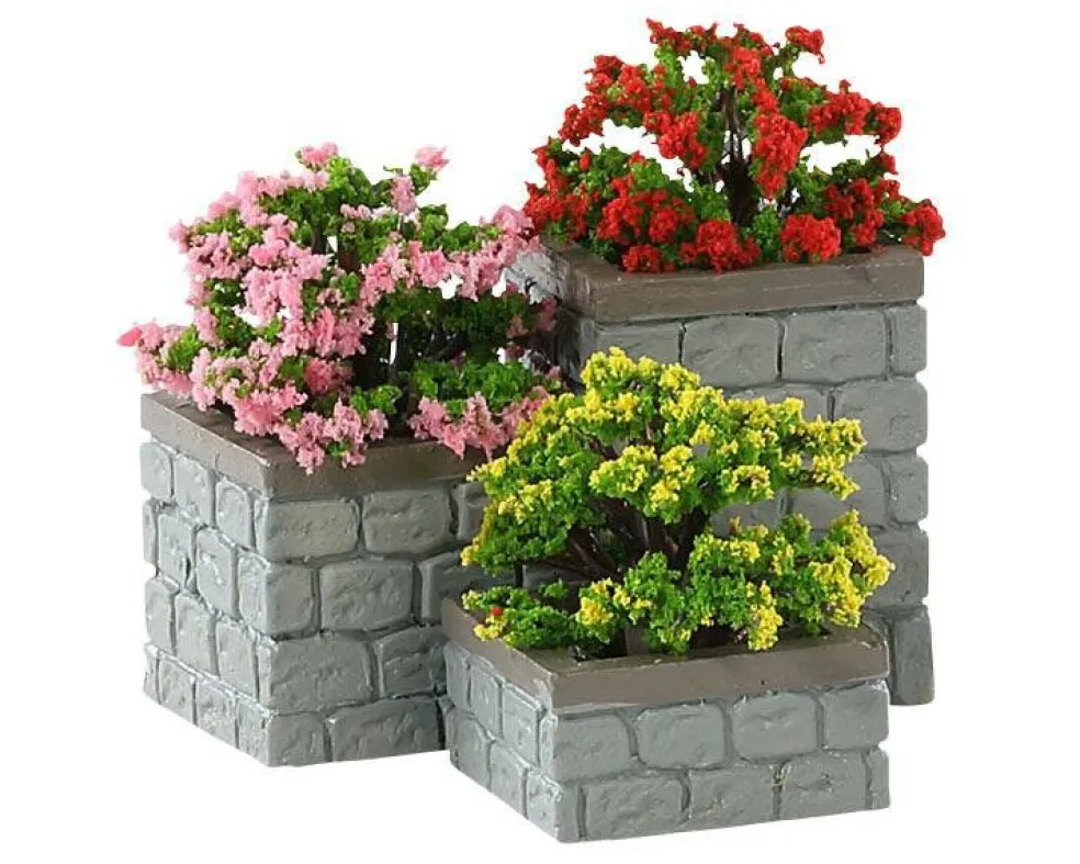 Lemax Flower Bed Boxes Accessory Set of 3 #84380