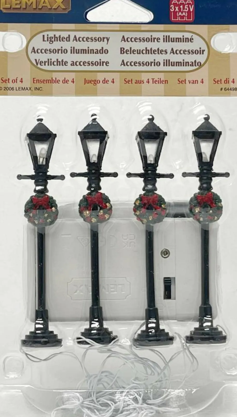 Lemax® Gas Lantern Street Lamps, 4ct.