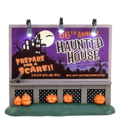 Lemax Haunted House Billboard Lighted Accessory #34075