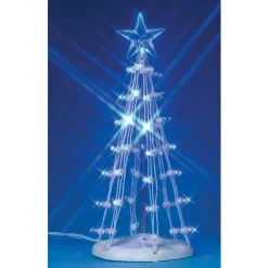 Lemax Lighted Silhouette Tree - Blue - 6 Inch