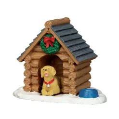 Lemax Log Cabin Dog House Village Accessory #54943