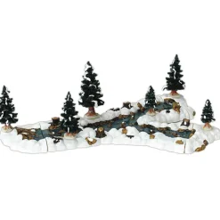Lemax Mill Stream Fork Landscaping Set of 10 #13367