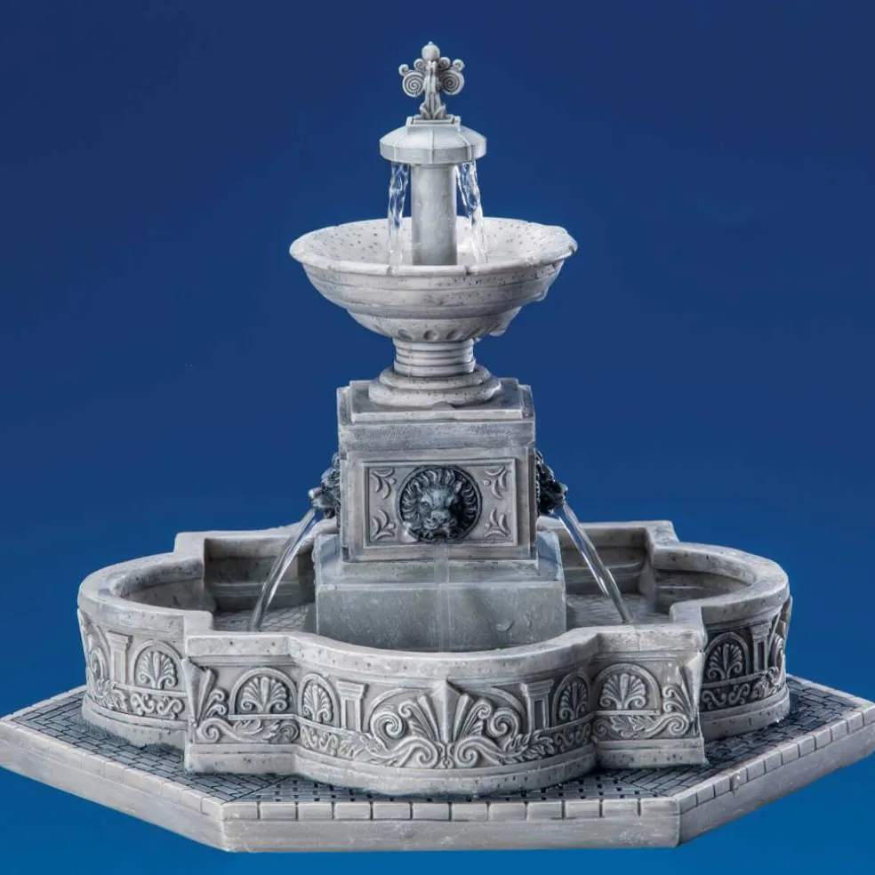 Lemax Modular Plaza-Fountain Table Accent with 4.5V Adaptor #64061