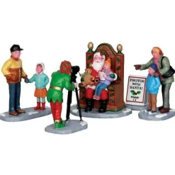 Lemax Photos With Santa Figurine Set of 5 #22032