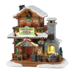 Lemax Pine Grove Pizza Lighted Building Battery-Operated #55322