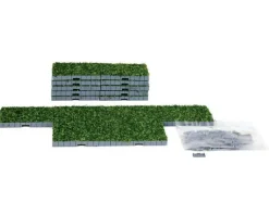 Lemax Plaza System Grass Square Landscaping Set 16 Pcs #64107