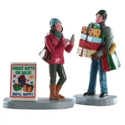 Lemax Shopping Teamwork Figurines Set of 2 #82584