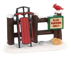 Lemax Sled Parking Only Village Accessory #04740
