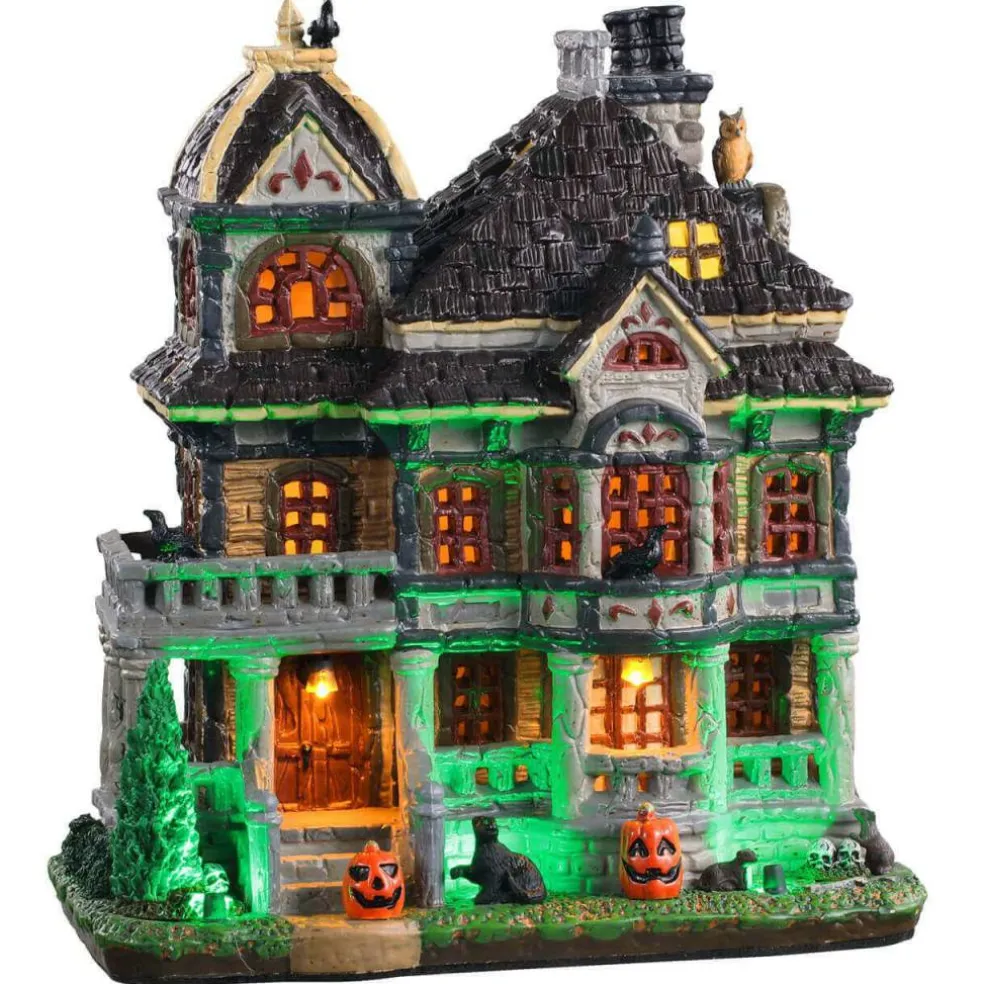 Lemax Spooky Town Halloween Village Grimsbury Haunted House Building