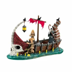 Lemax Spooky Town Halloween Village Accessory Ferry On River Styx Boat