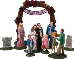 Lemax Spooky Town Zombie Wedding Party Table Accent Set of 9 #23587