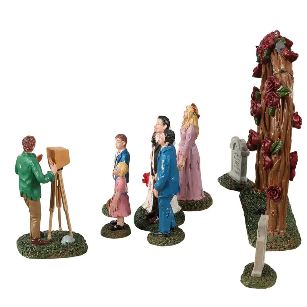 Lemax Spooky Town Zombie Wedding Party Table Accent Set of 9 #23587