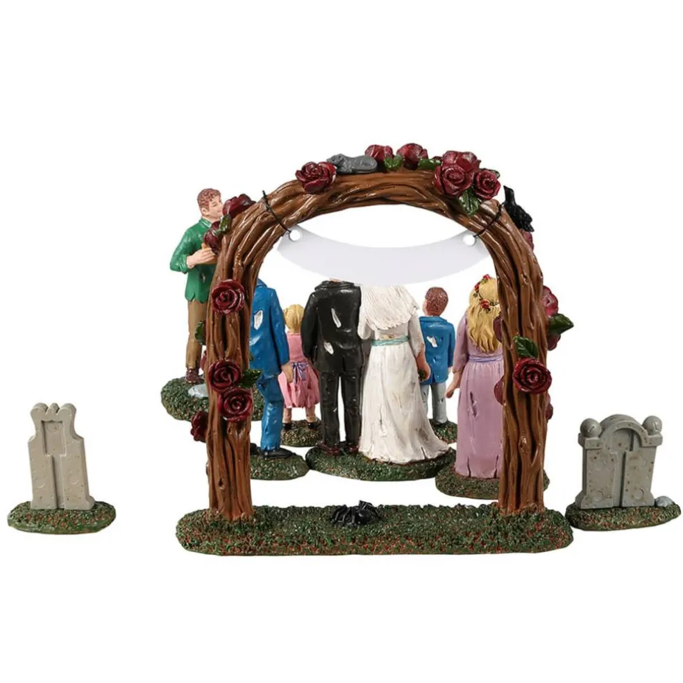 Lemax Spooky Town Zombie Wedding Party Table Accent Set of 9 #23587