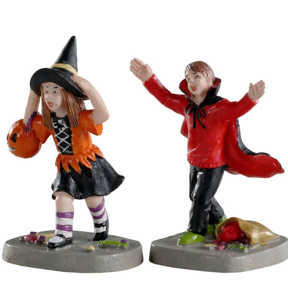Lemax Terrified Trick-Or-Treaters Figurines Set of 2 #02903