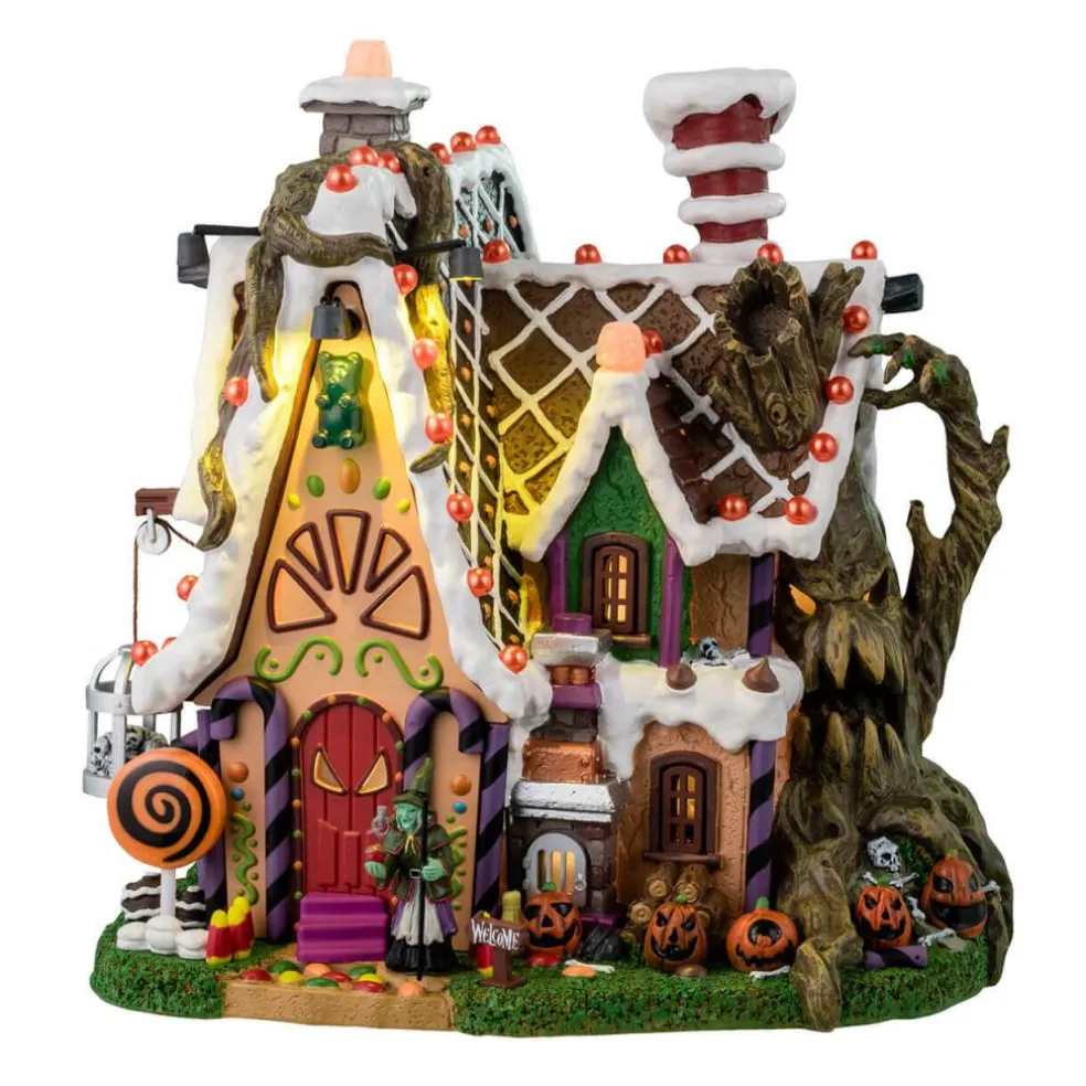 Lemax The Candy Witch Cottage Lighted Building Battery Operated 4.5V #45204