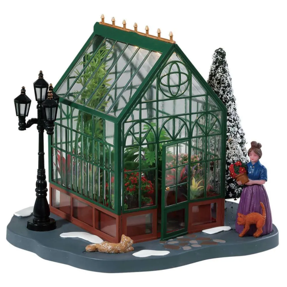 Lemax Victorian Greenhouse Lighted Table Accent Battery Operated #84347