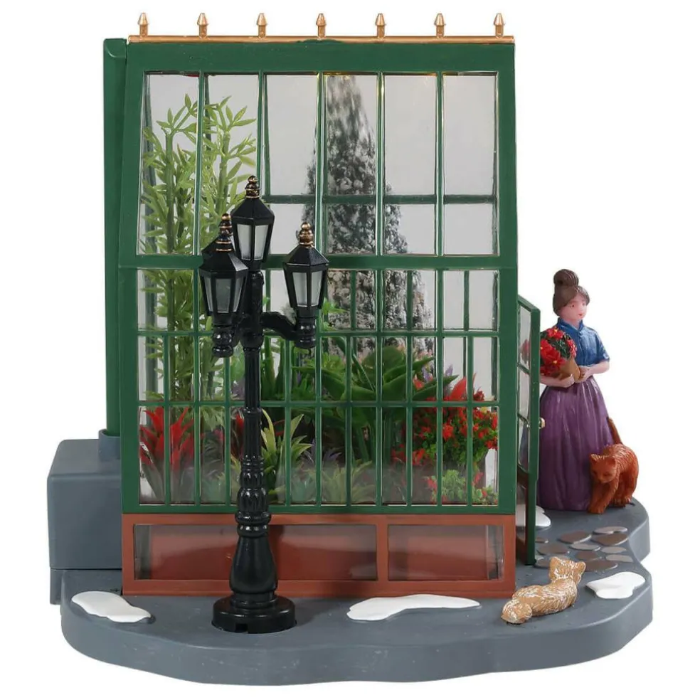 Lemax Victorian Greenhouse Lighted Table Accent Battery Operated #84347