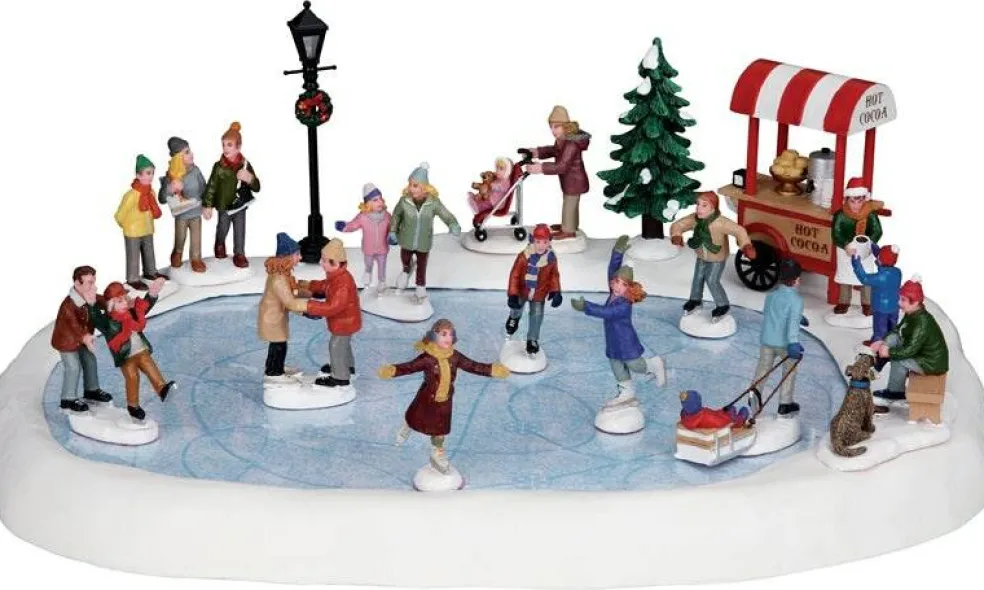Lemax Village Skating Pond With Sound